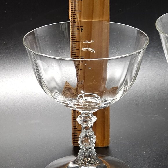 2 Fostoria Wilma Low Coupe 4.2" champagne sherbet cocktail Crystal midcentury 6z - Picture 6 of 7